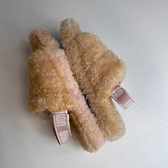 Ugg Sandal Girl 4 Fluff Yeah Toddler Slide Shoe Sheepskin Lining Strap Core Ex - Picture 9 of 15